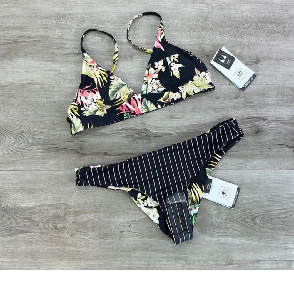 ☀️RIP CURL☀️ ON THE COAST TRI ON THE COAST REVERSIBLE CHEEKY BIKINI SET